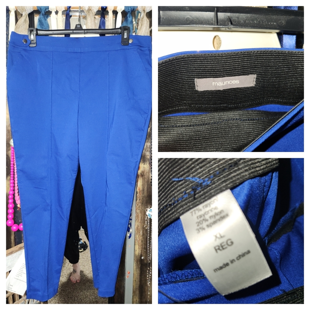 Maurices Cropped Dress Pants Royal Blue XL